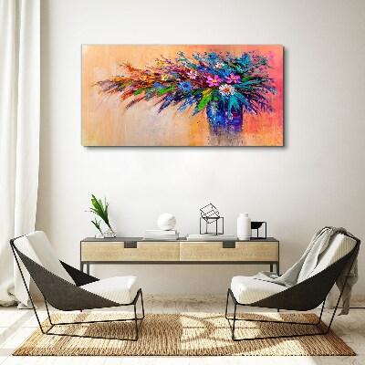Tablou canvas Flori colorate într-o vază