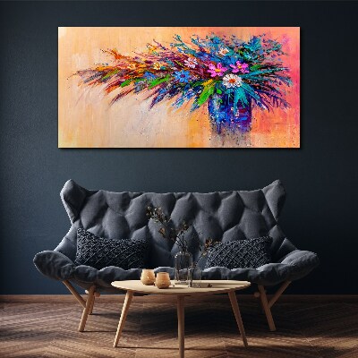Tablou canvas Flori colorate într-o vază