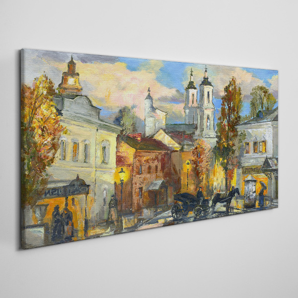 Tablou canvas O stradă fermecătoare în peisaj de toamnă