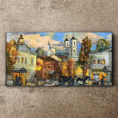 Tablou canvas O stradă fermecătoare în peisaj de toamnă