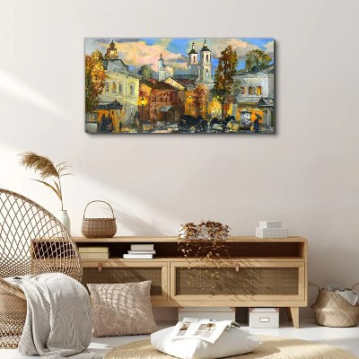 Tablou canvas O stradă fermecătoare în peisaj de toamnă