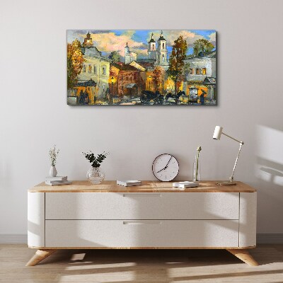 Tablou canvas O stradă fermecătoare în peisaj de toamnă