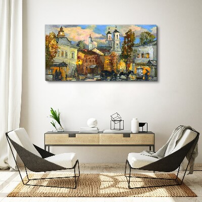 Tablou canvas O stradă fermecătoare în peisaj de toamnă