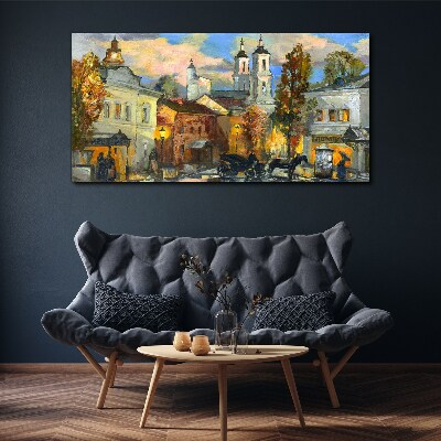 Tablou canvas O stradă fermecătoare în peisaj de toamnă
