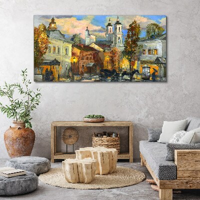 Tablou canvas O stradă fermecătoare în peisaj de toamnă