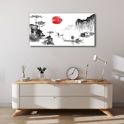 Tablou canvas Peisaj liniștit cu apus