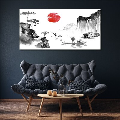 Tablou canvas Peisaj liniștit cu apus