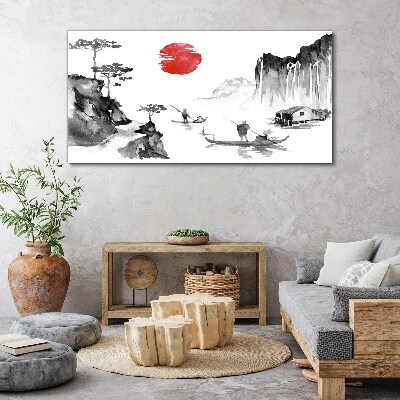 Tablou canvas Peisaj liniștit cu apus