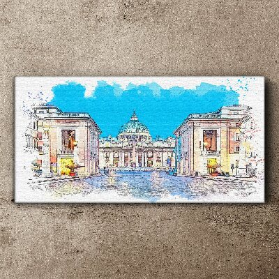 Tablou canvas Vatican în culori de acuarelă