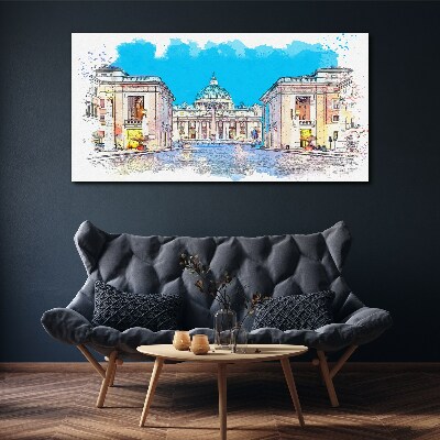 Tablou canvas Vatican în culori de acuarelă