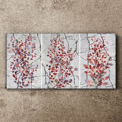 Tablou canvas Frunze de toamnă pe un fundal de marmură