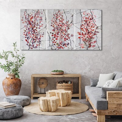 Tablou canvas Frunze de toamnă pe un fundal de marmură