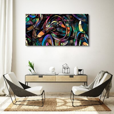 Tablou canvas Abstracții colorate în sticlă