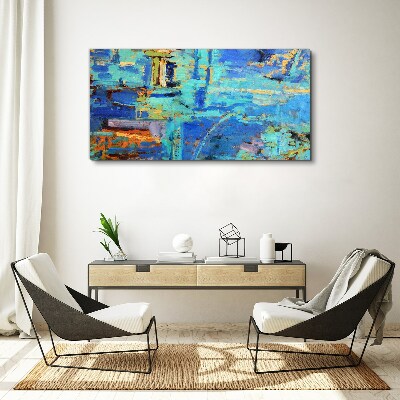 Tablou canvas Compoziție abstractă în tonuri de albastru