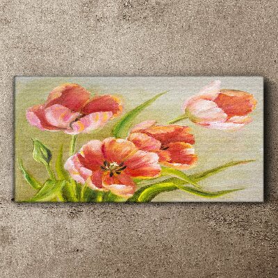Tablou canvas Lalele de primăvară în nuanțe pastelate
