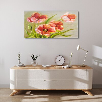 Tablou canvas Lalele de primăvară în nuanțe pastelate