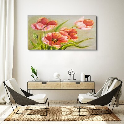 Tablou canvas Lalele de primăvară în nuanțe pastelate