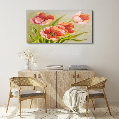Tablou canvas Lalele de primăvară în nuanțe pastelate