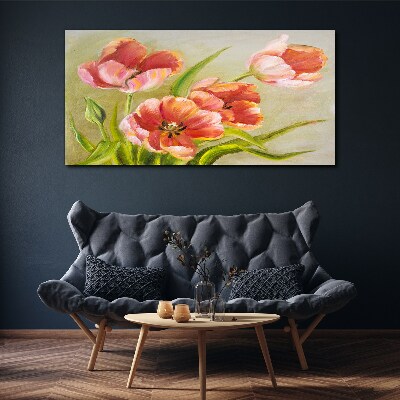 Tablou canvas Lalele de primăvară în nuanțe pastelate