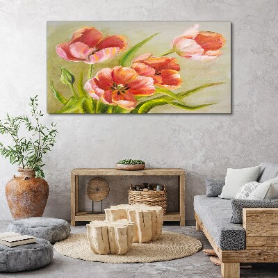 Tablou canvas Lalele de primăvară în nuanțe pastelate