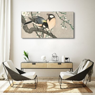 Tablou canvas Păsări pe o ramură