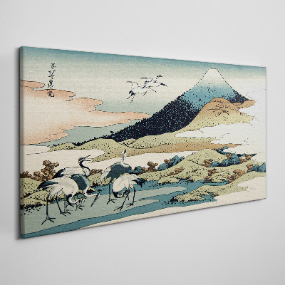 Tablou canvas Macarale lângă un munte