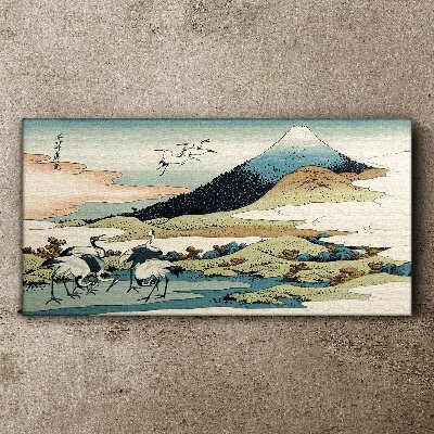 Tablou canvas Macarale lângă un munte