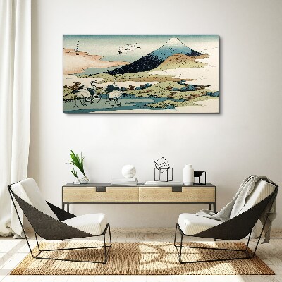Tablou canvas Macarale lângă un munte