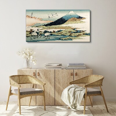 Tablou canvas Macarale lângă un munte