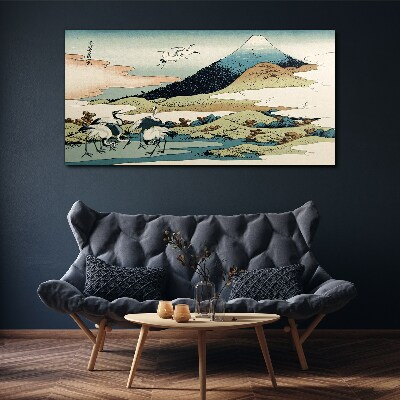 Tablou canvas Macarale lângă un munte