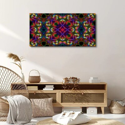 Tablou canvas Un mozaic colorat de modele luminoase