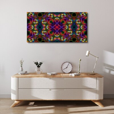 Tablou canvas Un mozaic colorat de modele luminoase