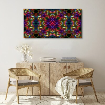 Tablou canvas Un mozaic colorat de modele luminoase