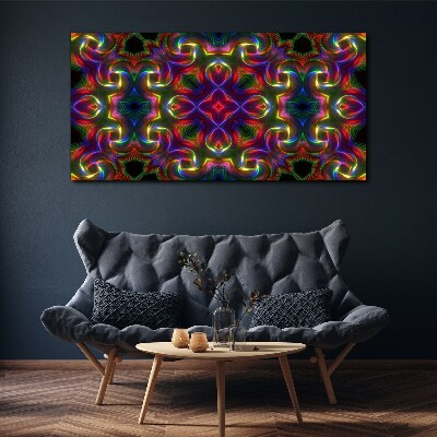 Tablou canvas Un mozaic colorat de modele luminoase