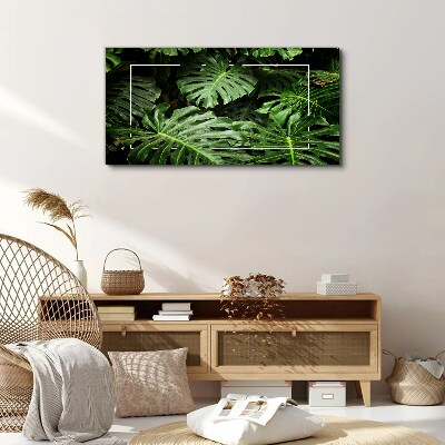 Tablou canvas frunze de plante cu flori