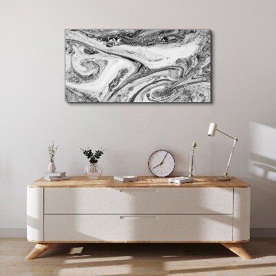 Tablou canvas Vârtejele monocromatice cu accente metalice
