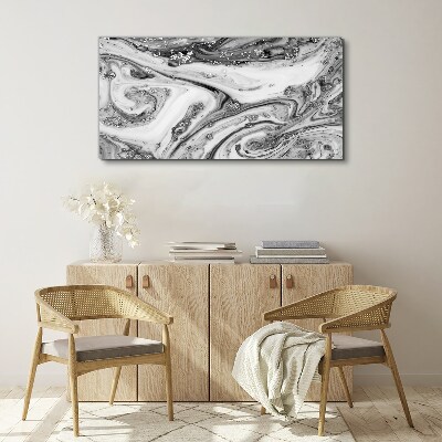 Tablou canvas Vârtejele monocromatice cu accente metalice