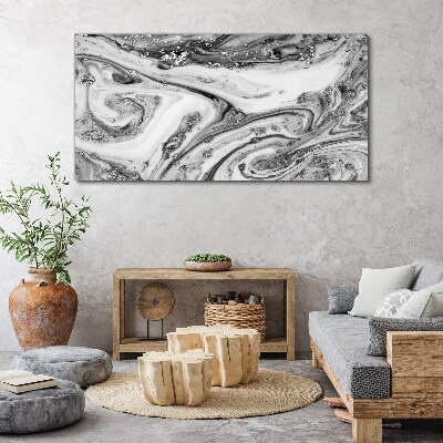 Tablou canvas Vârtejele monocromatice cu accente metalice
