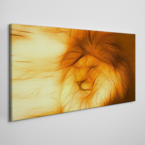 Tablou canvas Leul de aur în formă abstractă