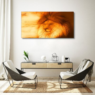 Tablou canvas Leul de aur în formă abstractă