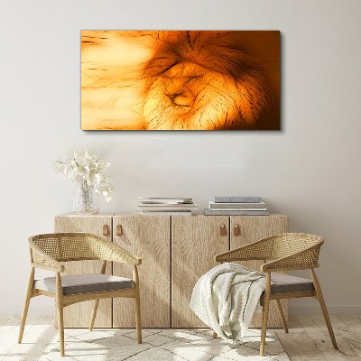 Tablou canvas Leul de aur în formă abstractă