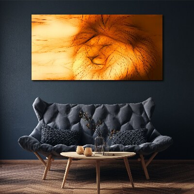 Tablou canvas Leul de aur în formă abstractă