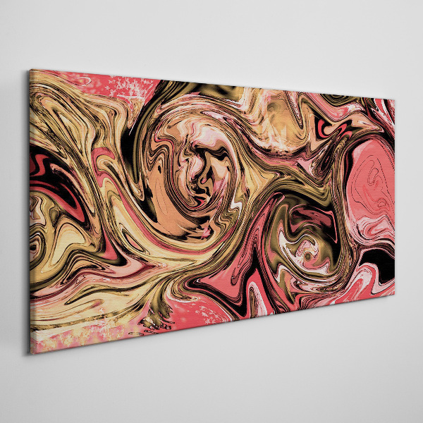 Tablou canvas Vârtejele abstracte în nuanțe de roz