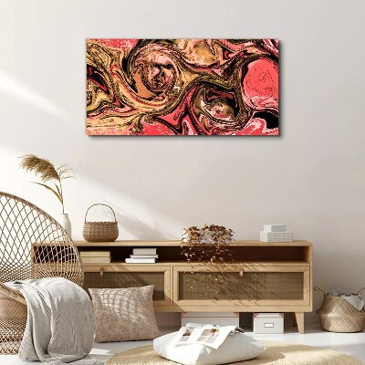 Tablou canvas Vârtejele abstracte în nuanțe de roz