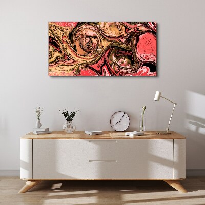 Tablou canvas Vârtejele abstracte în nuanțe de roz