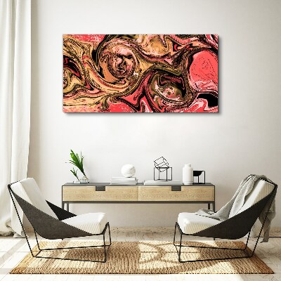 Tablou canvas Vârtejele abstracte în nuanțe de roz