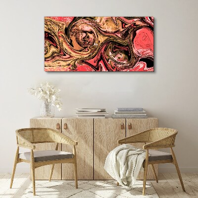 Tablou canvas Vârtejele abstracte în nuanțe de roz