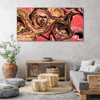 Tablou canvas Vârtejele abstracte în nuanțe de roz