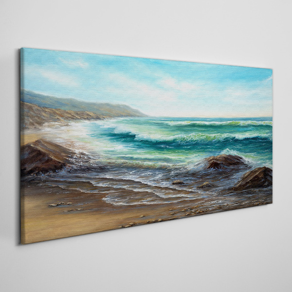 Tablou canvas Valuri calme pe malul mării