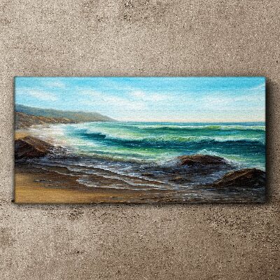 Tablou canvas valuri de coastă